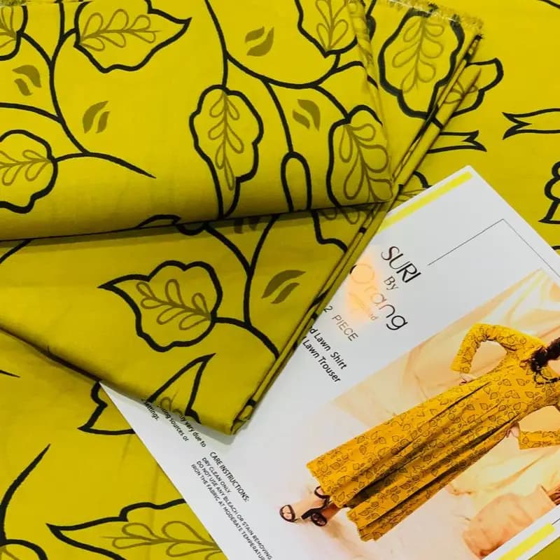 Printed 2pc silk fabric
