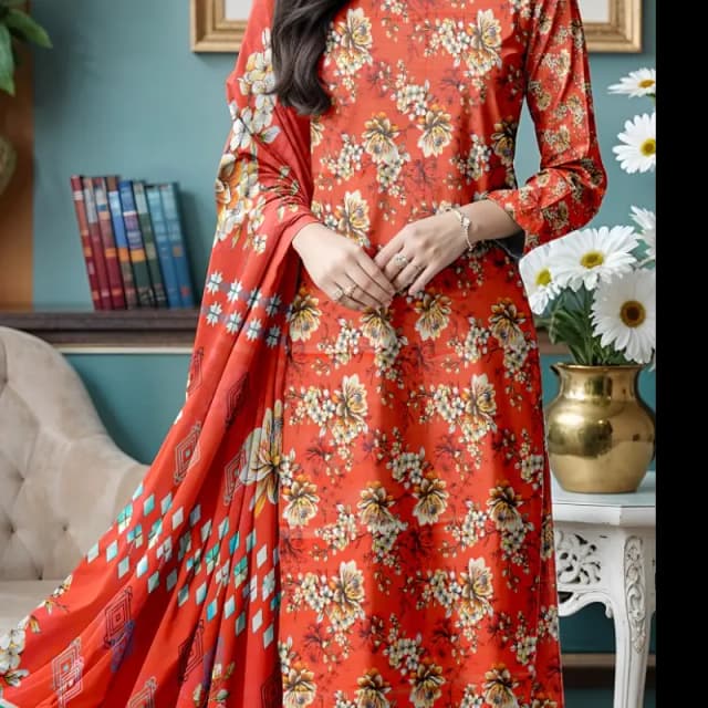 3pc Alkram khadar dress