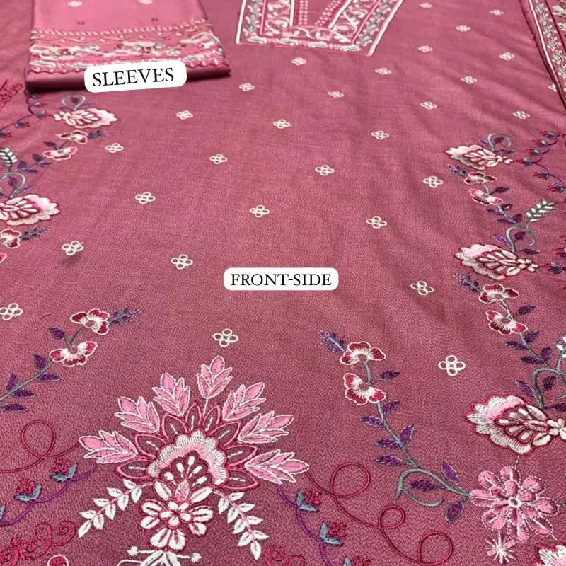 Dhank winter stuff full heavy embroidery 3pc