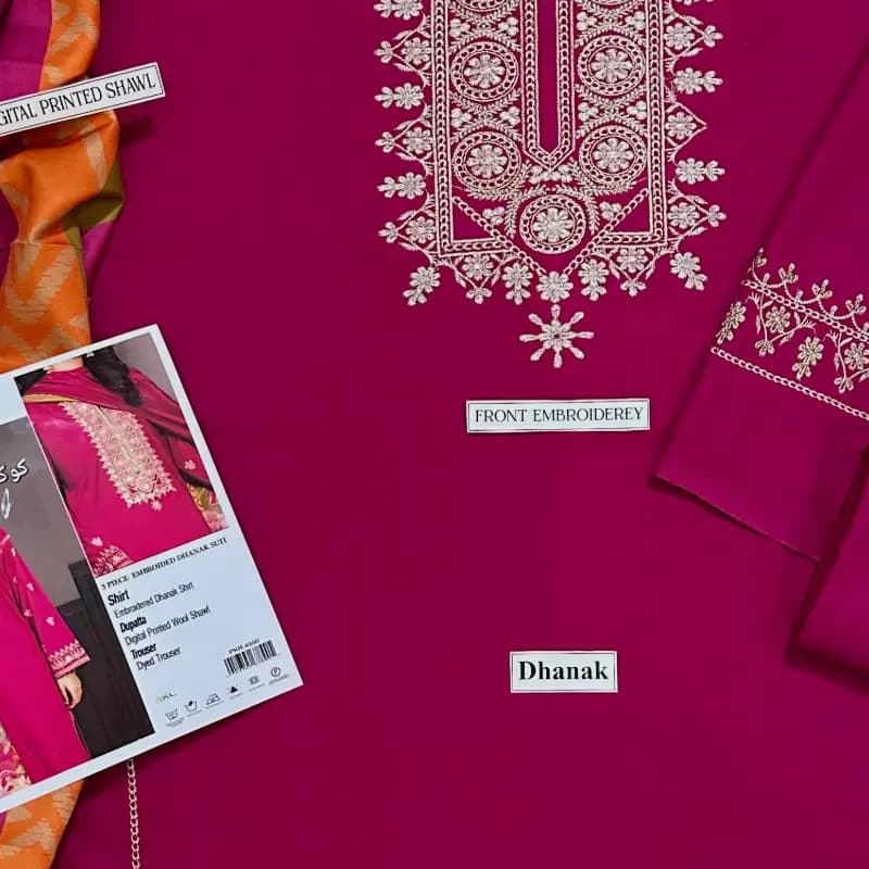 Dhank 3pc embroidery suit