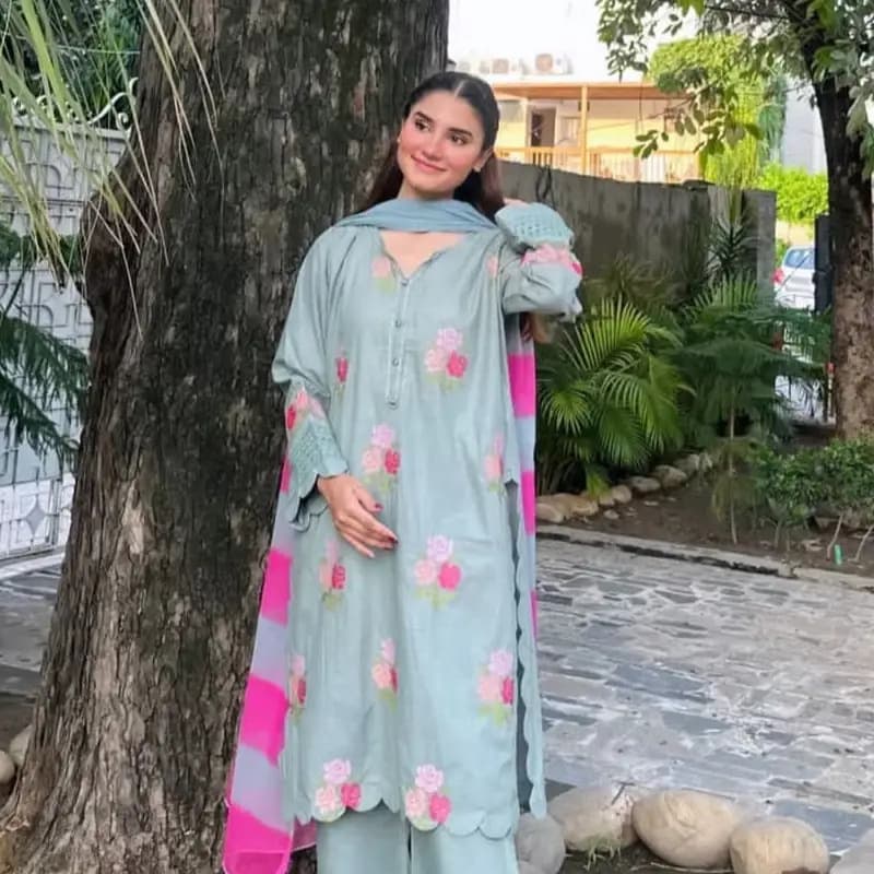 Cotton embroidery 3pc