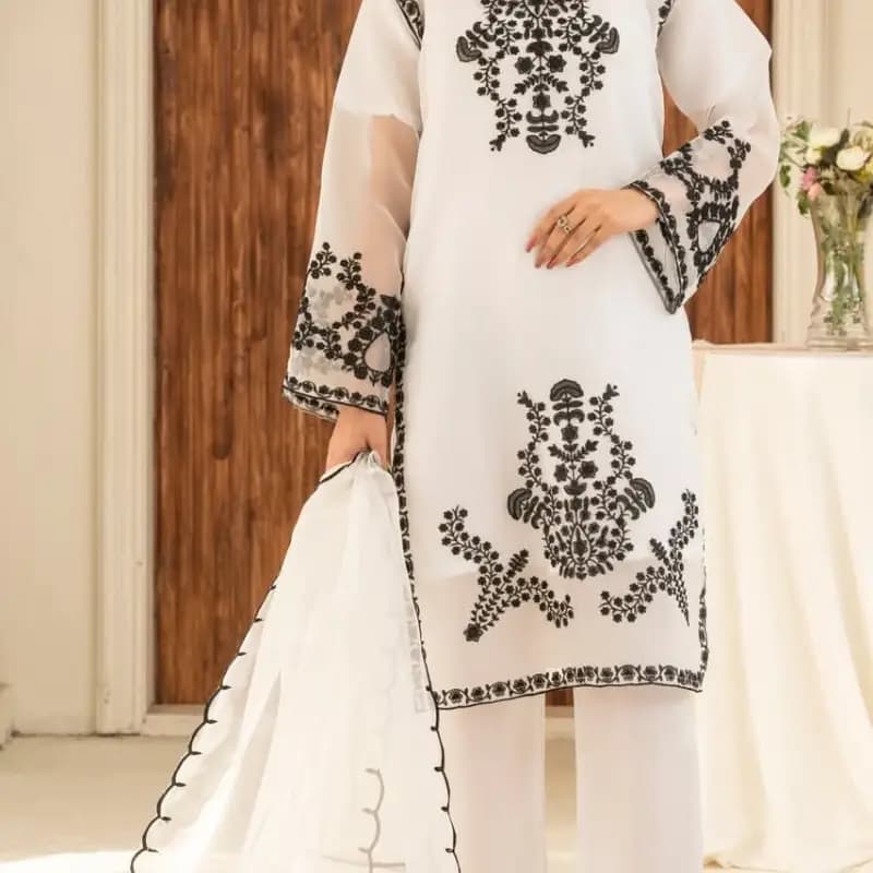 Cotton embroidery 3pc
