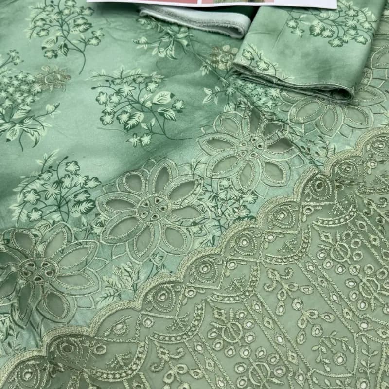 3pc embroidery linen suit