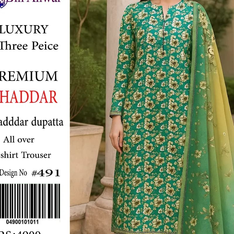 3pc Alkram khadar suit