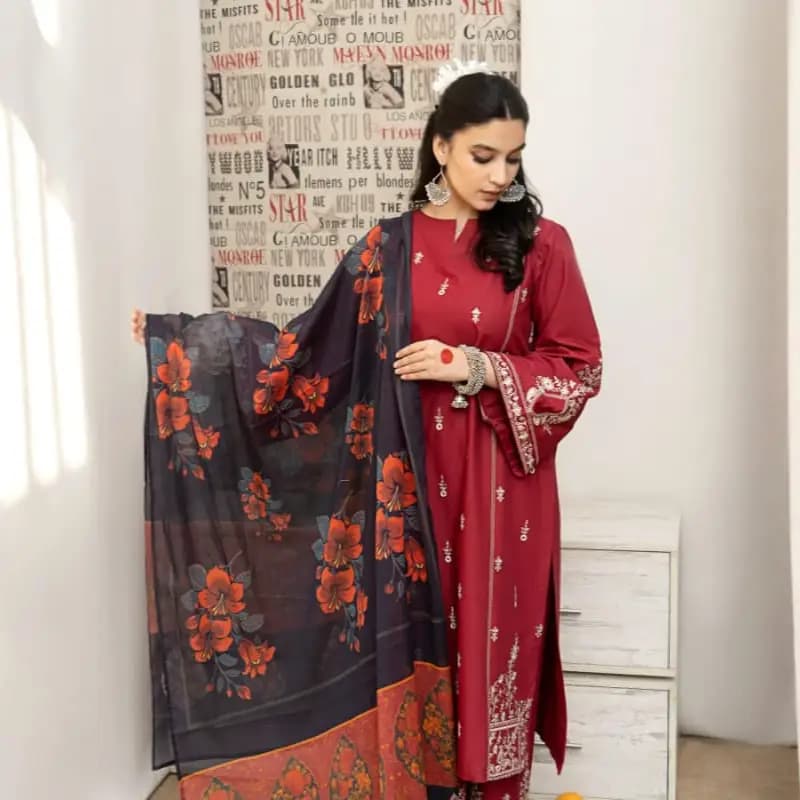 Dhank 3pc embroidery suit