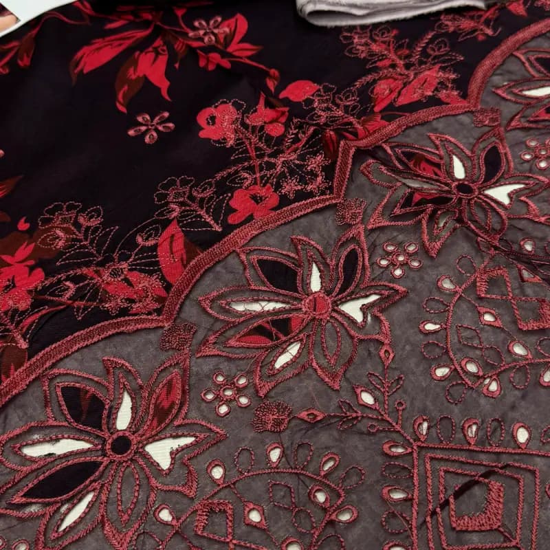 3pc embroidery linen suit